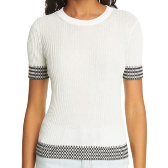 rag & bone Tops - Rag & Bone Artic Check Short Sleeve T-Shirt Top